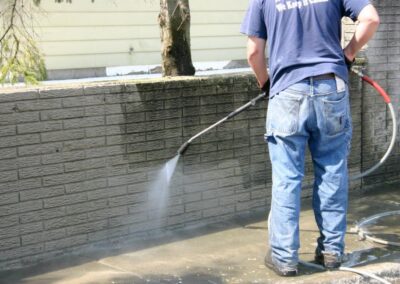 Commercial Brick Wall-United Mobile Power Wash & Pressure Washing Services_Commercial_Southfield Michigan_24