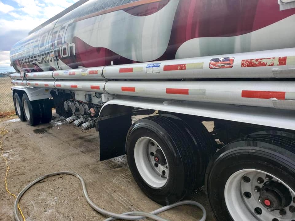 After Before Long Hauler Truck & Fleet Washing_United Mobile Power Wash & Pressure Washing Services_Commercial_Southfield Michigan